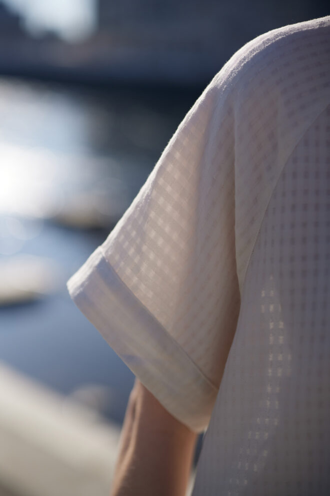 SHORT SLEEVE BLOUSE | CREAMY WHITE - Image 5