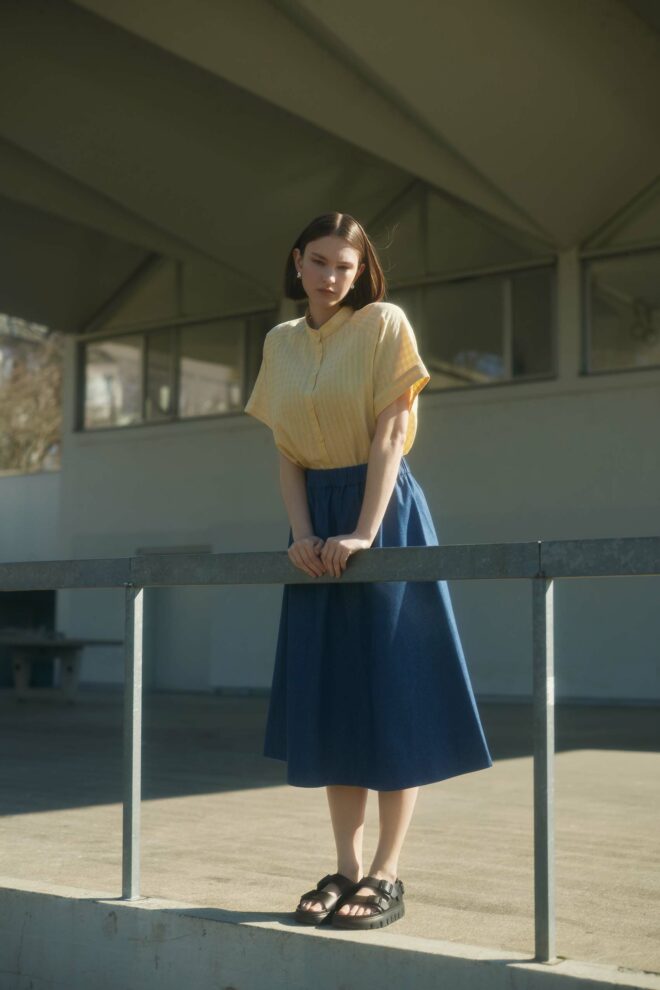 SHORT SLEEVE BLOUSE | MELLOW YELLOW - Image 5