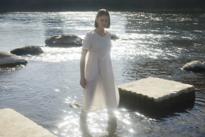WAVE DRESS MIDI | STRIPES | PRE-ORDER - Image 3